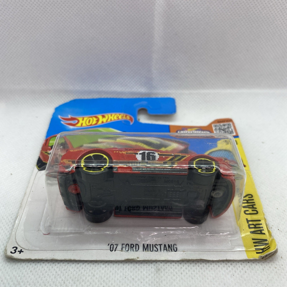 Sealed Hot Wheels Mustang blister card with red car front view