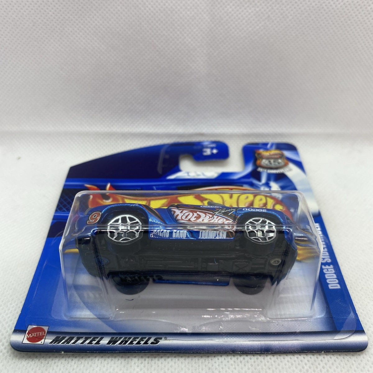Hot Wheels Dodge Sidewinder die-cast car viewed from side in sealed blister package