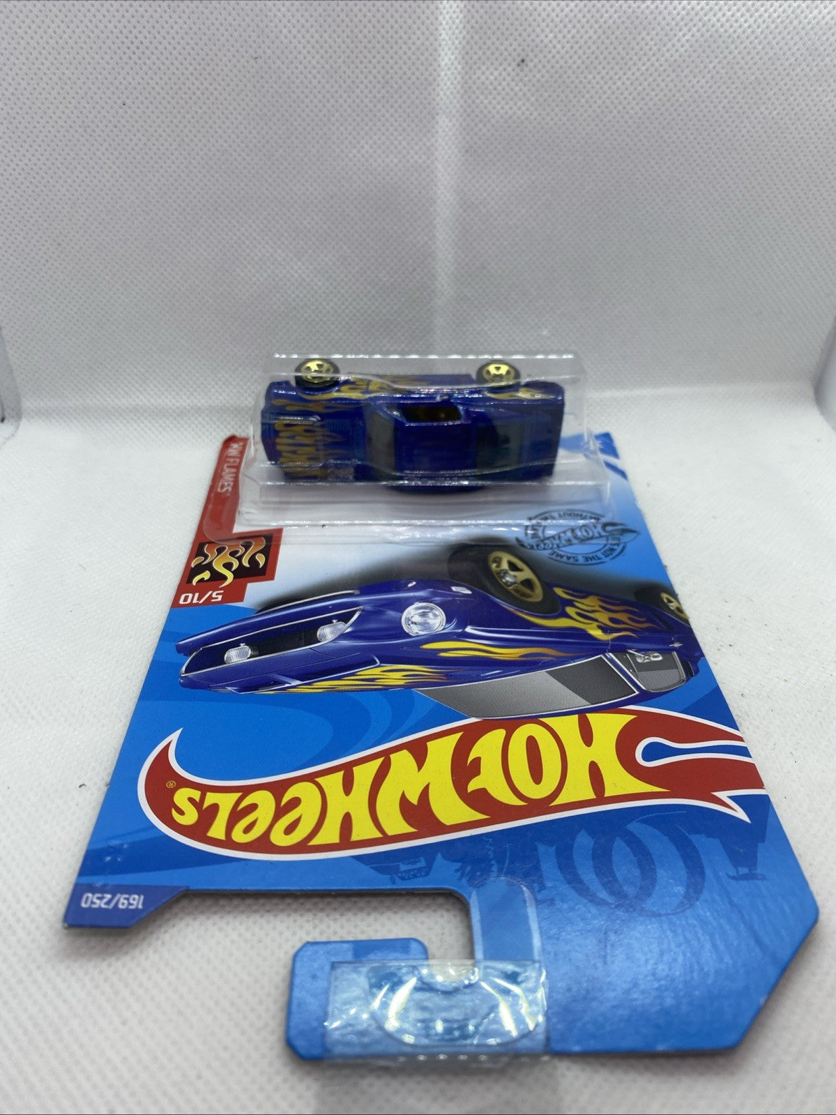 Hot Wheels '68 Shelby GT500 HW Flames car blister packaging on card