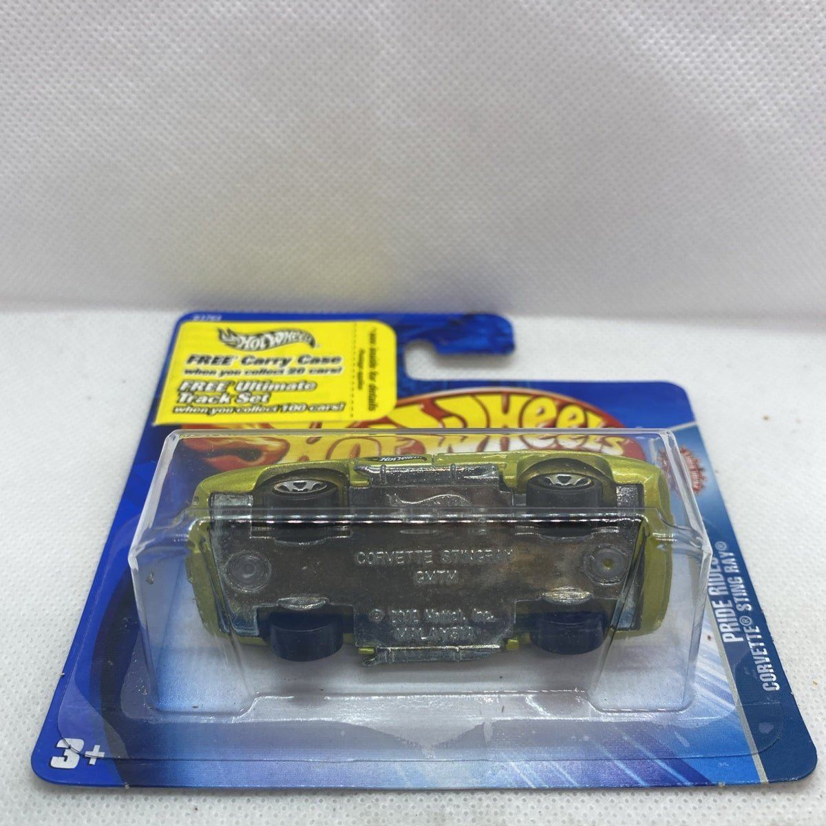 Hot Wheels Corvette Sting Ray die-cast in blister showing rear view, sealed card