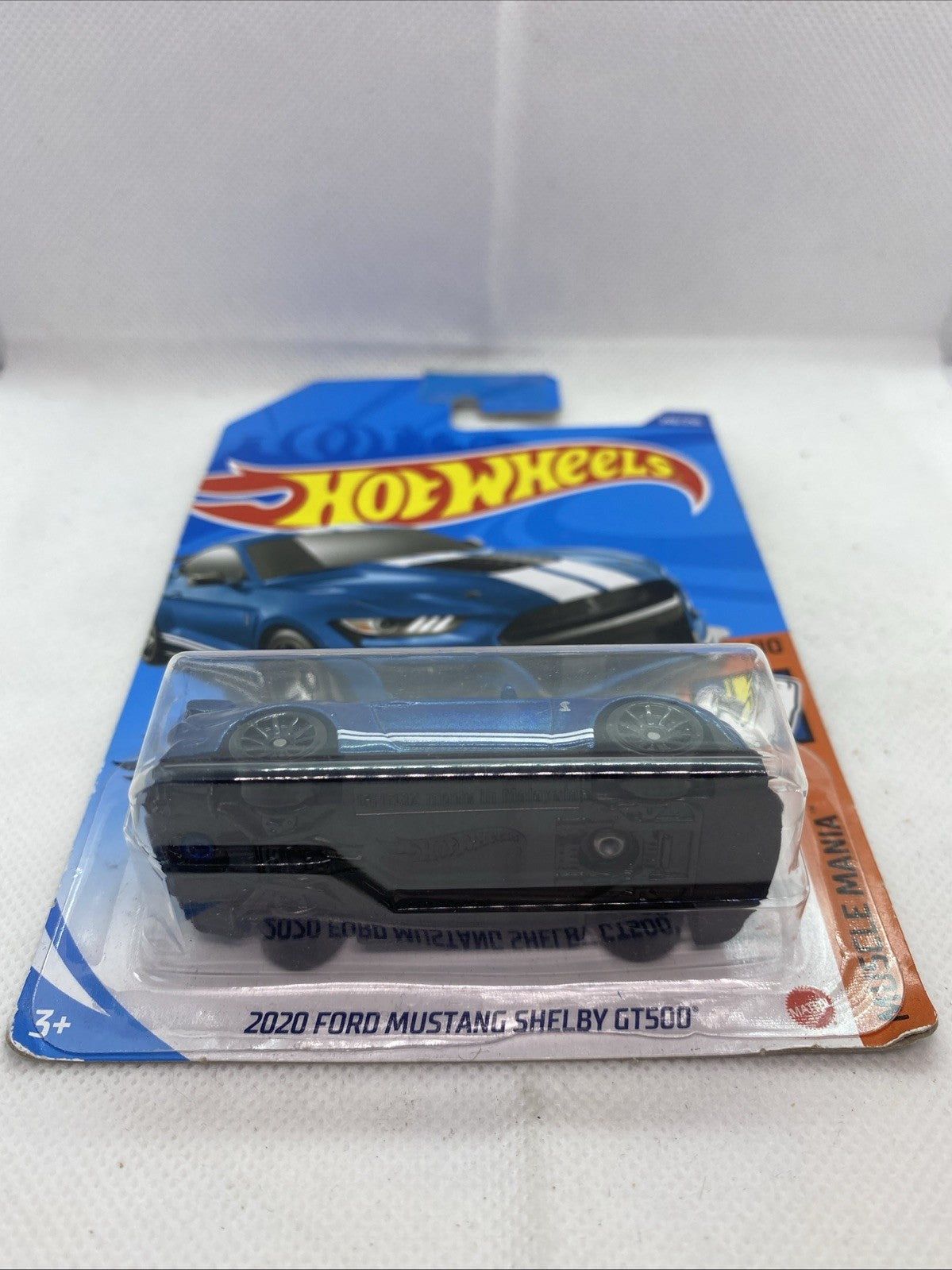 Hot Wheels 2020 Ford Mustang Shelby GT500 toy car in clear blister on blue card