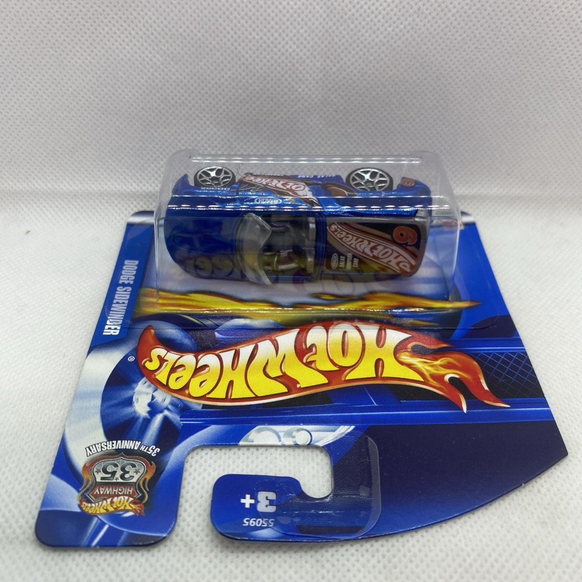 Hot Wheels Dodge Sidewinder die-cast car in clear blister on blue backing card, sealed