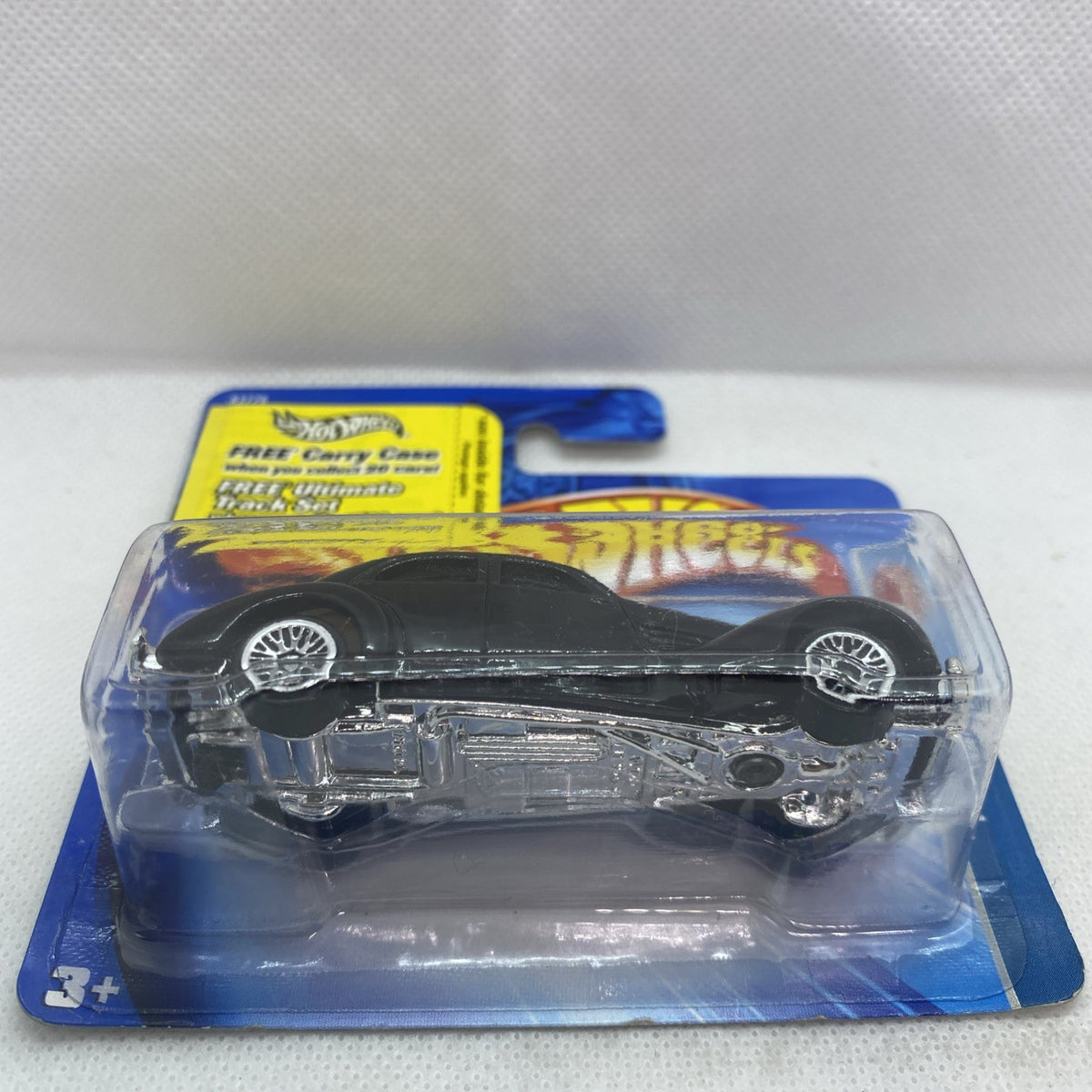 Hot Wheels 1936 Cord 2004 die-cast car on short card, front angled view