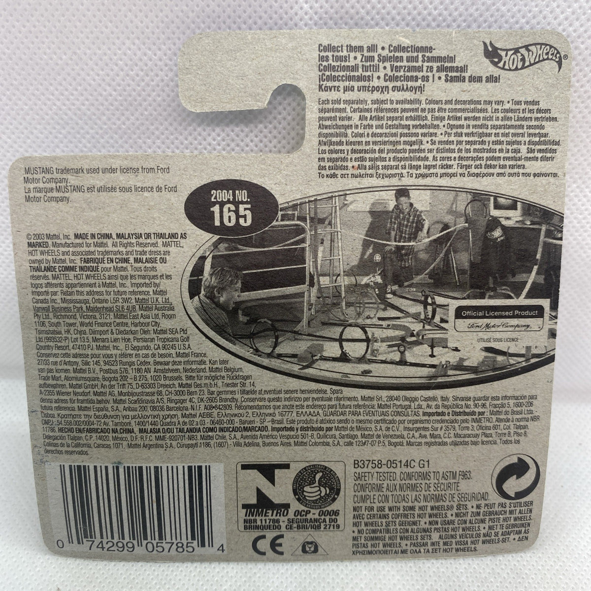 Hot Wheels Mustang 1968 Pride Rides car blister packaging back with product details