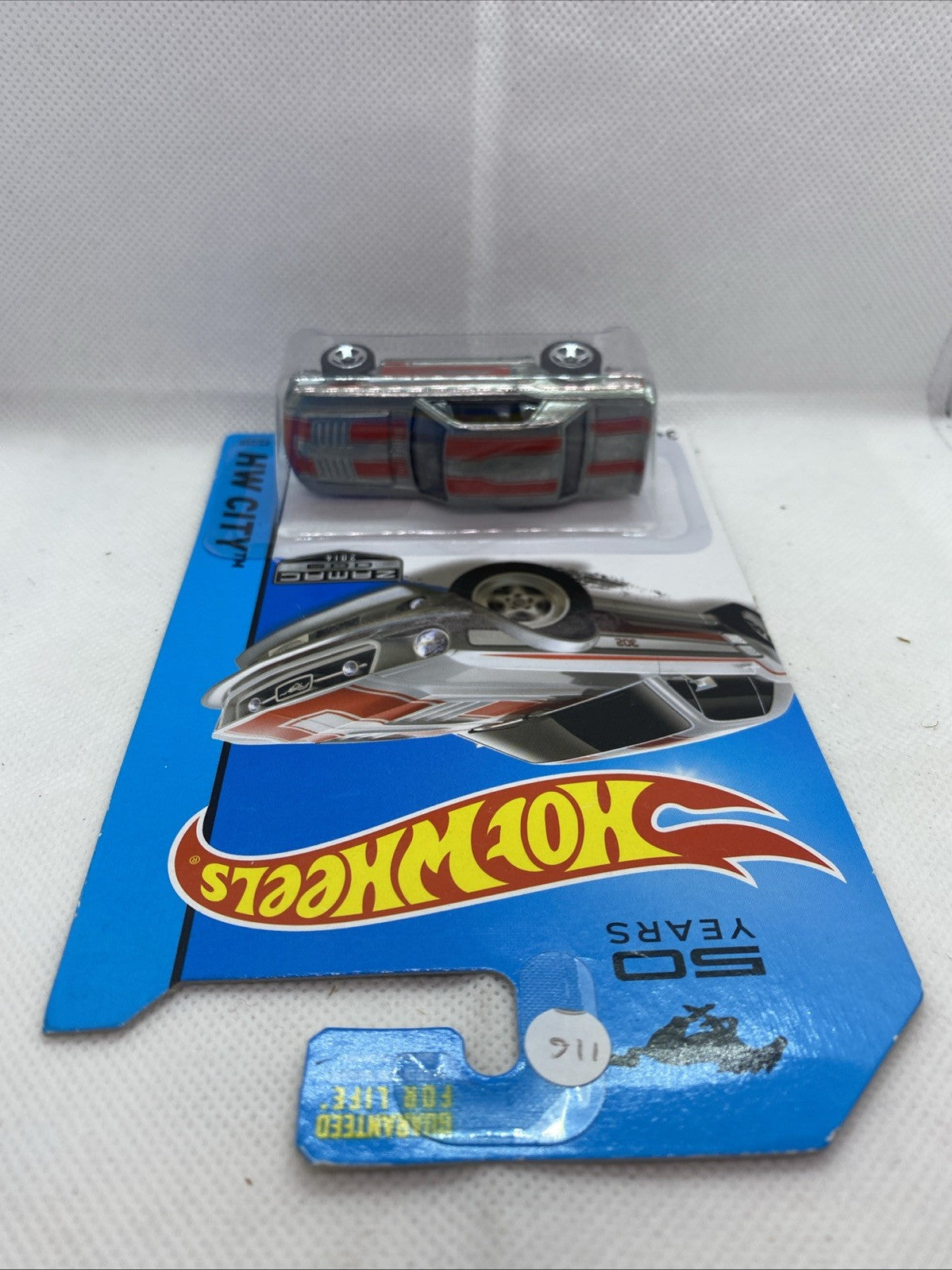 Hot Wheels Mustang Coupe die-cast in blister on blue long card, 3+