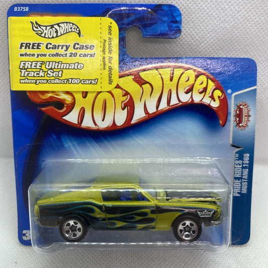 Hot Wheels Mustang 1968 Pride Rides green die-cast car sealed in clear blister pack