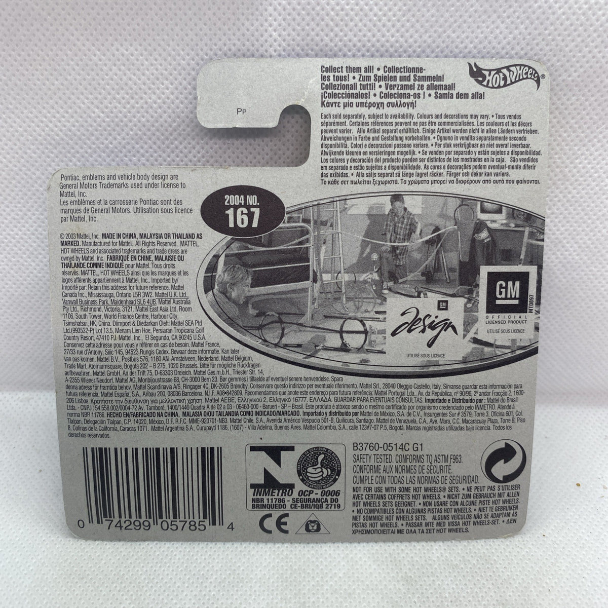 Hot Wheels Pontiac Rageous 2004 #167 die-cast car sealed in back blister card