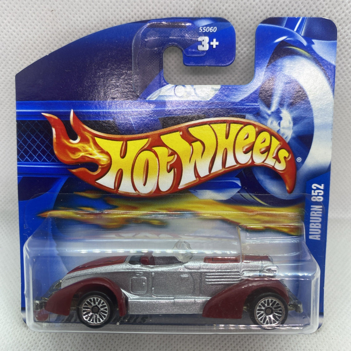 Hot Wheels Auburn 852 die-cast car in clear blister on blue card