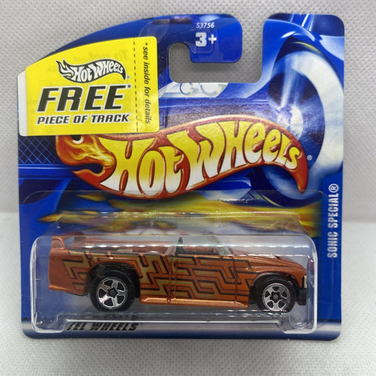 Hot Wheels Sonic Special orange mini truck on card with blister window