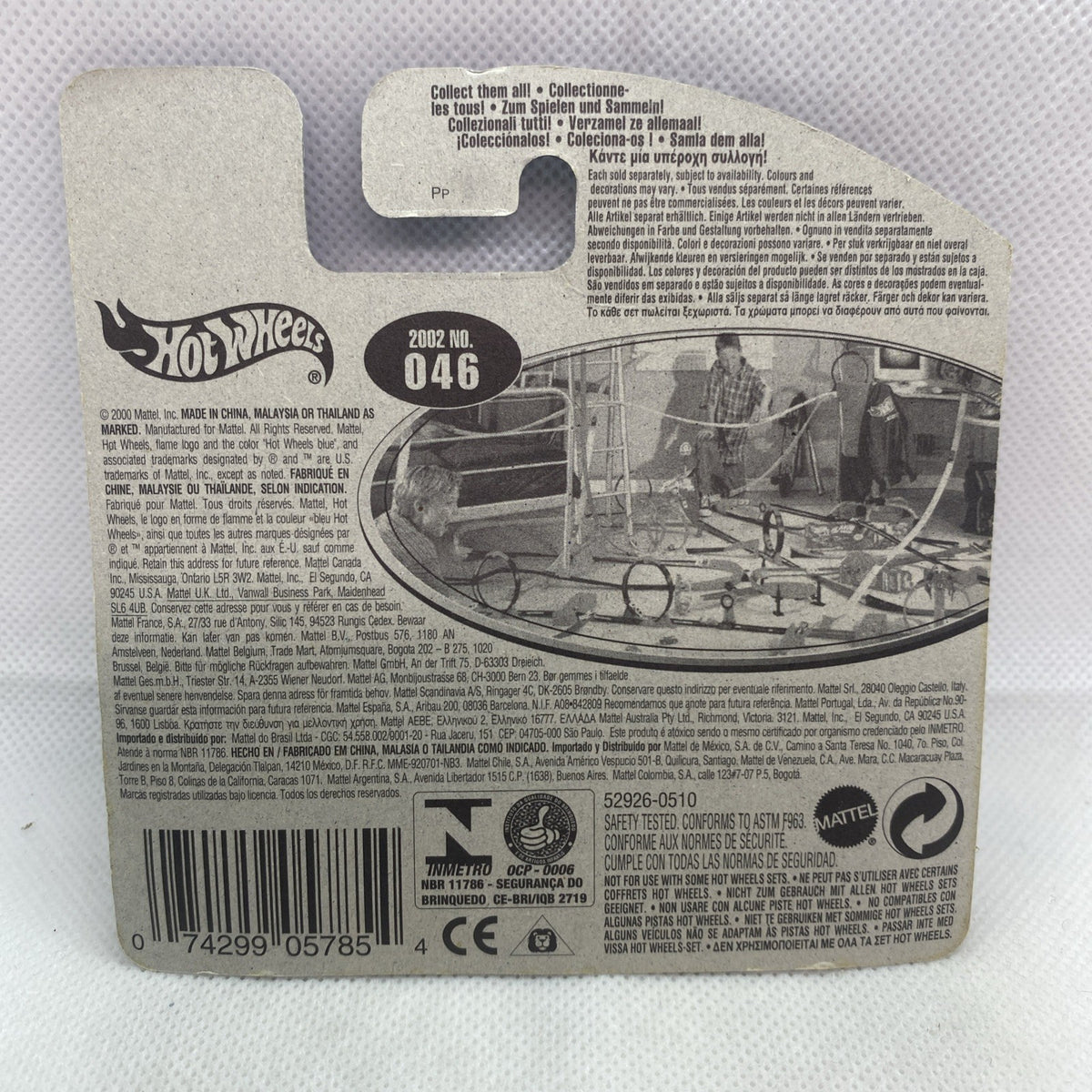 Hot Wheels Pony-Up blister pack back with barcode and vehicle details