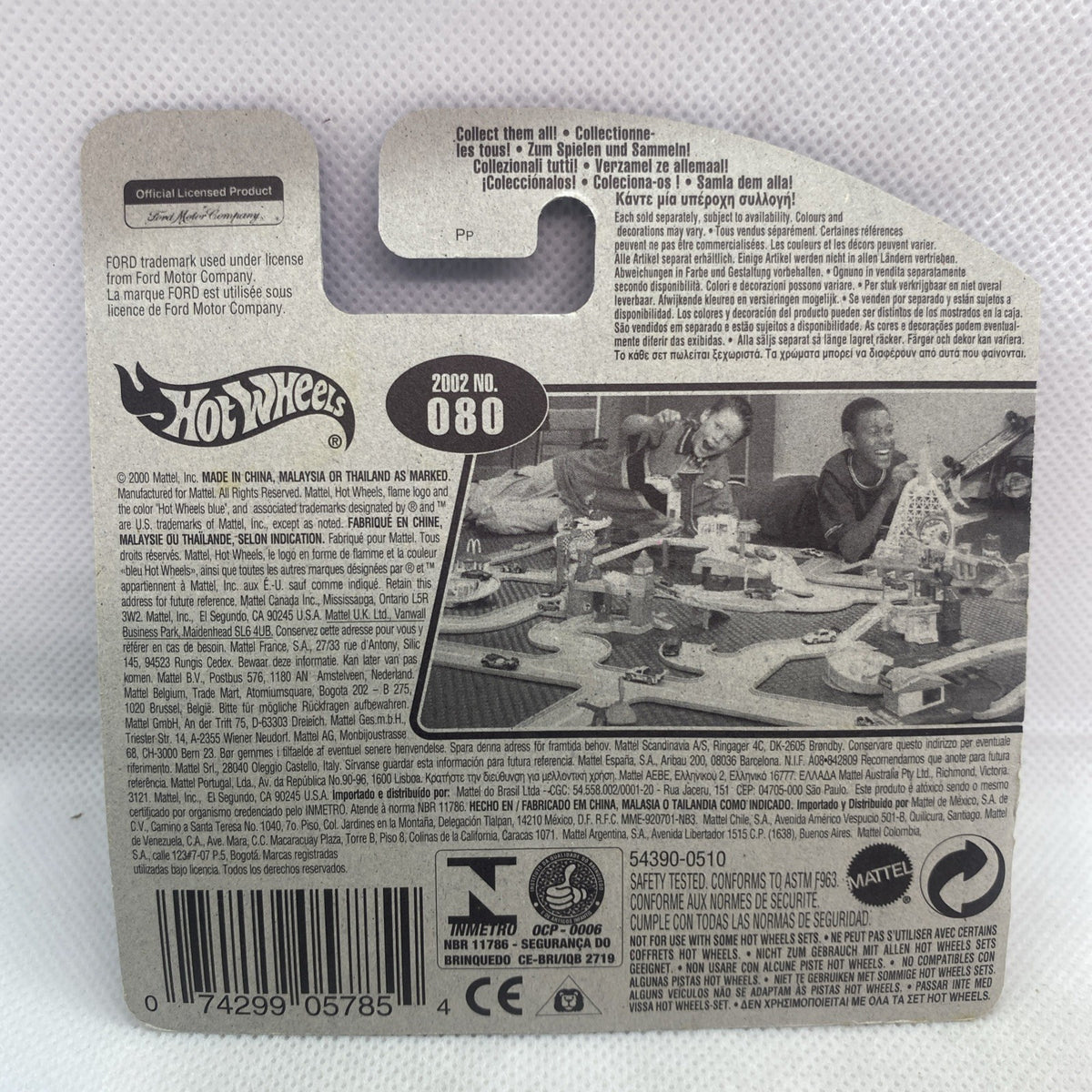Hot Wheels Star-Spangled 2002 No. 080 back card with vehicle info, sealed blister