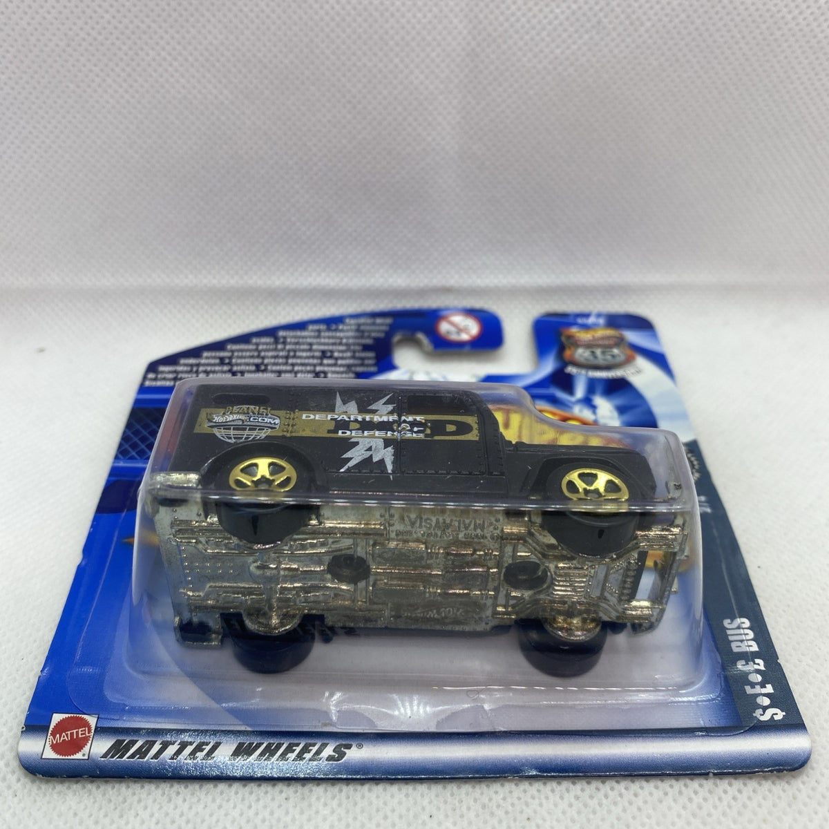 Hot Wheels armored truck die-cast sealed on blue card, clear blister with black body