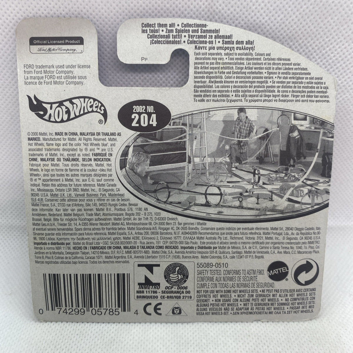 Hot Wheels 1940 Ford Coupe sealed blister pack on back card with barcode and details