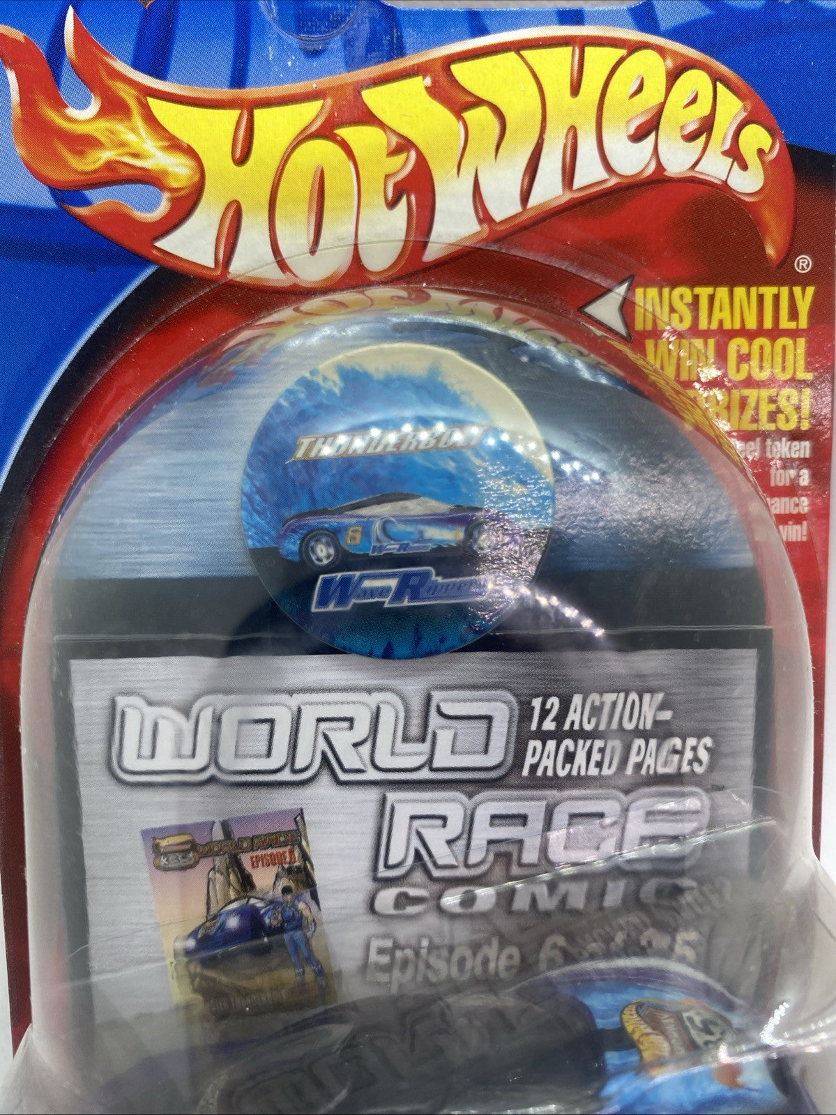 Hot Wheels World Race blister pack front with Warm Racer logo