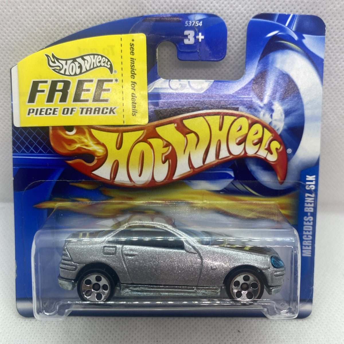 Hot Wheels Mercedes-Benz SLK 2001 toy car in clear blister on card