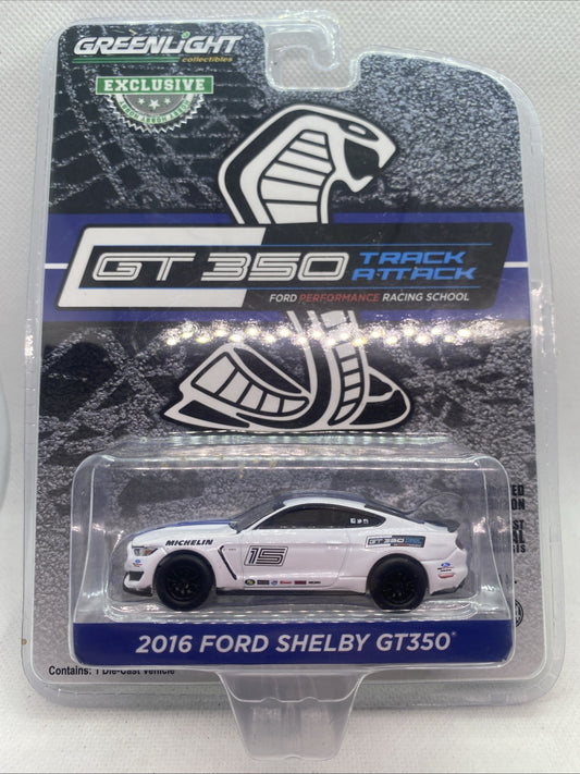 Sealed die-cast race car in clear blister package, white Ford Shelby with number 15