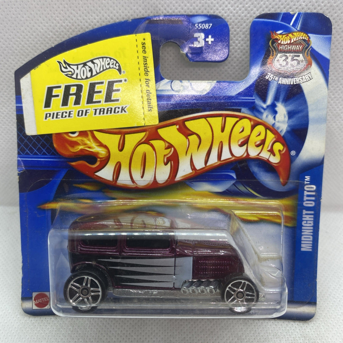 Hot Wheels Midnight Otto die-cast car on blue blister card, new sealed